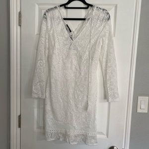 White Lace Body Con Dress